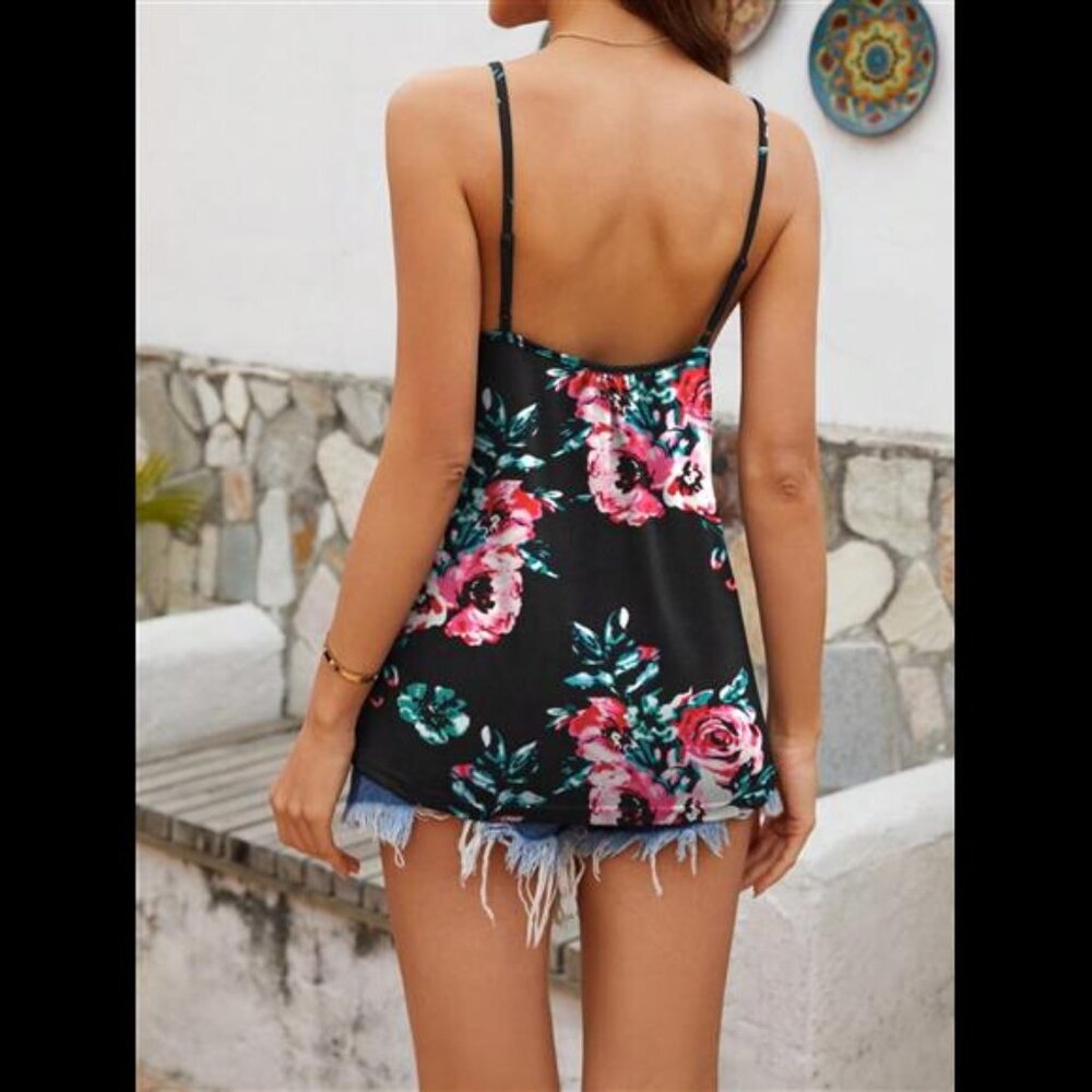 Printed V-Neck Cami - Picture 9 of 9
